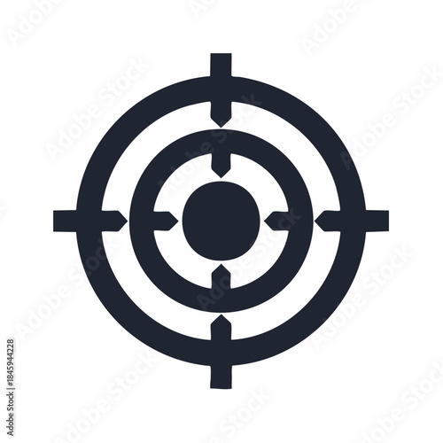 Target icon graphic with crosshair accuracy objective goal aiming vector