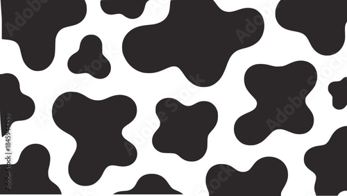 Monochrome abstract irregular blob pattern seamless texture