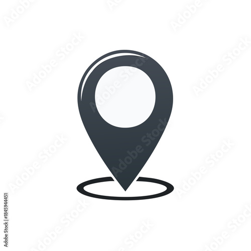 Location marker pinpoint icon denoting position or address on maps and applications