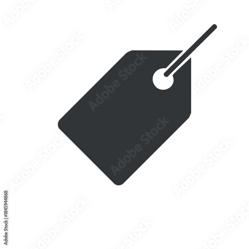 Isolated Vector Price Tag Icon for Commerce Promotion and Market Pricing on White Background Minimalist Style