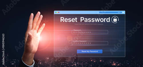 Obraz na plátně A web browser interface for the password reset function