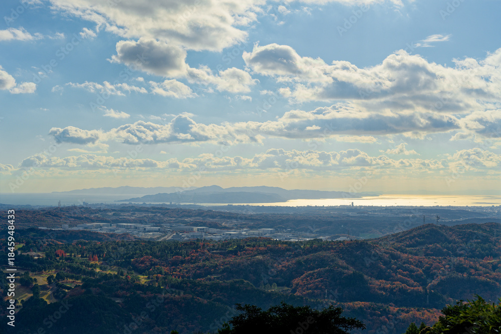 Obraz premium 丹生山の登山道から見える景色