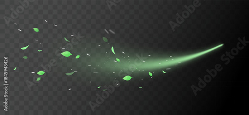 Green swirl elements