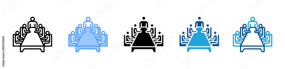 Obraz premium Classic Meeting icon set multiple style collection