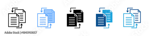 File Exchange icon set multiple style collection
