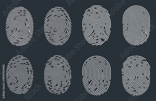 Trendy Fingerprint Line Art Designs for Creative Logo and Branding Projects