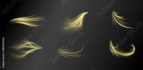 Gold swirl elements