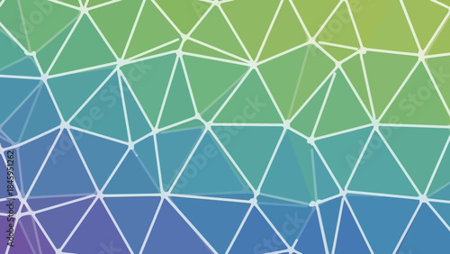 Abstract Geometric Background with Blue Green Triangles Pattern