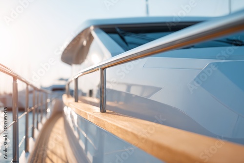 Boat with a railing on the side