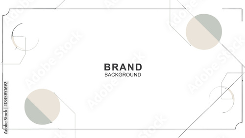 Modern Abstract Geometric Brand Background with Minimalist Shapes in Bright Studio