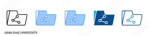 Shared Folder  icon set multiple style collection