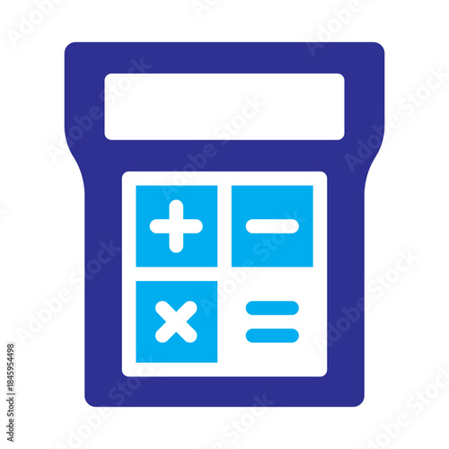 Two color style business icon of a calculator representing accounting.