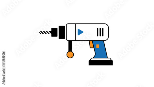 Electric drill tool for construction and home improvement projects.