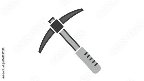 Mining Pickaxe Tool Icon Simple Graphic Design.