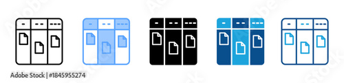 Kanban icon set multiple style collection