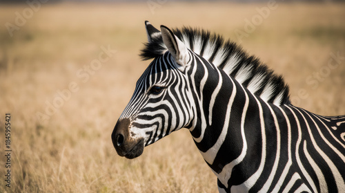 Wild Zebra in Natural Habitat