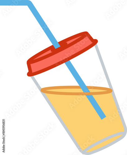Drink Cup With Straw Cartoon