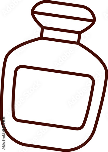 Perfume Bottle Outline Line Art