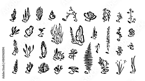 Tiny Plants Vector Elements