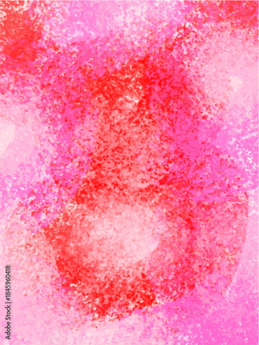 Intense abstract background featuring thick, blended brushstrokes and washes of hot pink, crimson red, and light magenta, conveying strong energy and a vibrant, passionate mood.