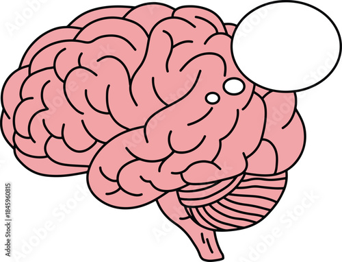 Thinking Brain with Idea Bubble

