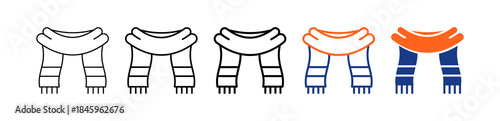 Scarf Different Set Vector Icon