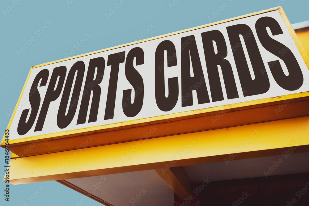 Fototapeta premium Old worn sports cards sign