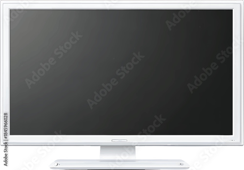 A simple vector graphic of an entirely black flat-screen television isolated on a transparent background