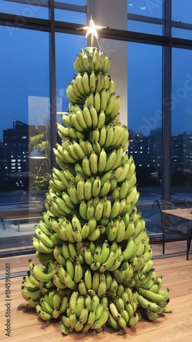 Banana Christmas Tree Installation