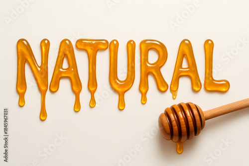 Golden Dripping Honey Typography Text 