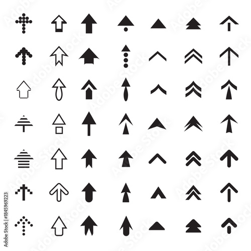 Set of vector refresh, recycling and download arrows for data and presentation.