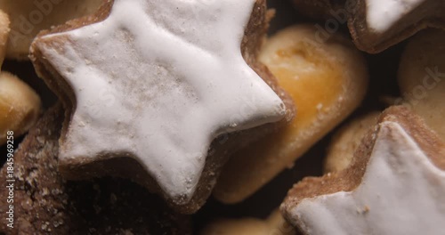 Christmas cookies rotating close up