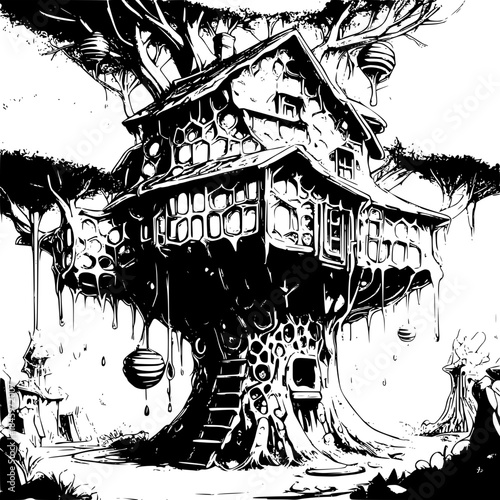 tree house illustration 