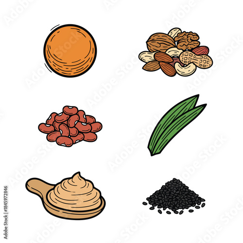 Assortment of Healthy Nuts and Seeds.