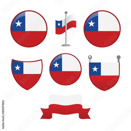 Free Download Chilean Flag Collection with Various Shapes and Styles. - GFXLoad