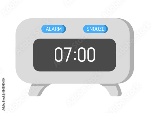 Digital alarm clock displaying 700 with ALARM and SNOOZE buttons