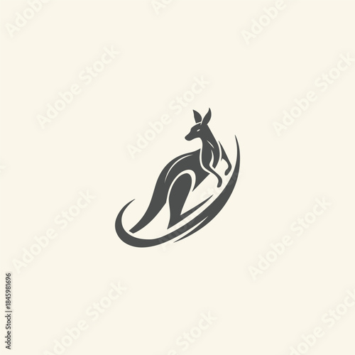 Kangaroo logo template vector illustration design