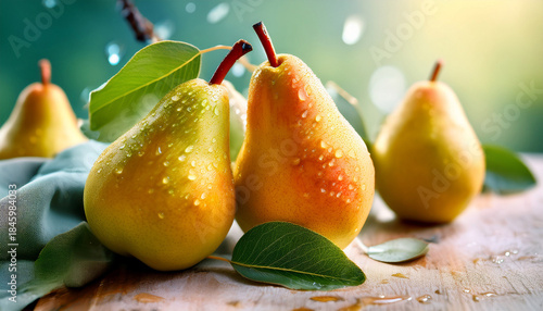 Juicy Bartlett Pear N Sweet Ripe And Perfectly Fresh Fruit