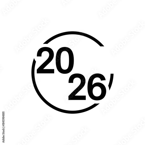 Countdown to 2026: Mark your calendars and get ready for a year of exciting milestones and fresh starts with this modern design element