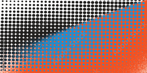 Mix of dots and grunge. Dirty grunge dots vector texture, grunge effect, ink, brush.