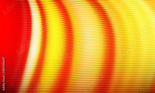 Abstract Warm Color Waves With Red And Yellow Light Streaks For Background Design