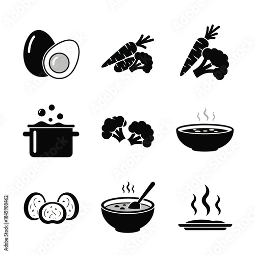 Vegetable and Food Ingredient Icon Collection