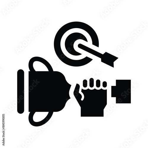 success glyph icon illustration vector graphic.eps