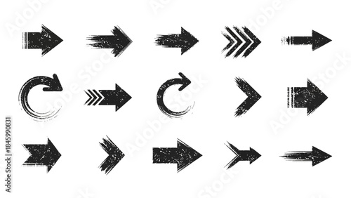 Grunge Arrow Collection Versatile Design Elements for Direction and Navigation Concepts