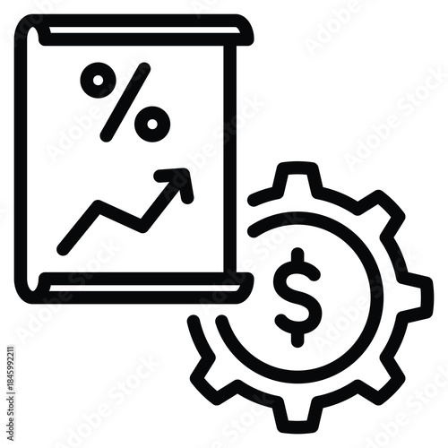Direct Tax On Income Icon Line Vector Illustration