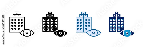 Company Vision Icon Set Multiple Style Collection
