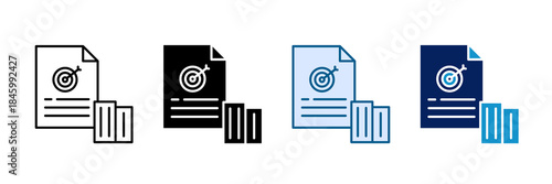 Corporate Mission Icon Set Multiple Style Collection