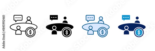 Business Negotiation Icon Set Multiple Style Collection
