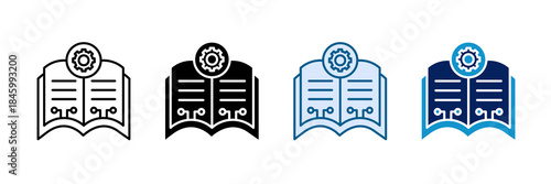 Machine Learning Icon Set Multiple Style Collection