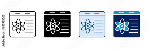 Quantum Computing Icon Set Multiple Style Collection